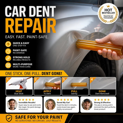 ——Pull out minor dents at home — without expensive body-shop repairs. 1