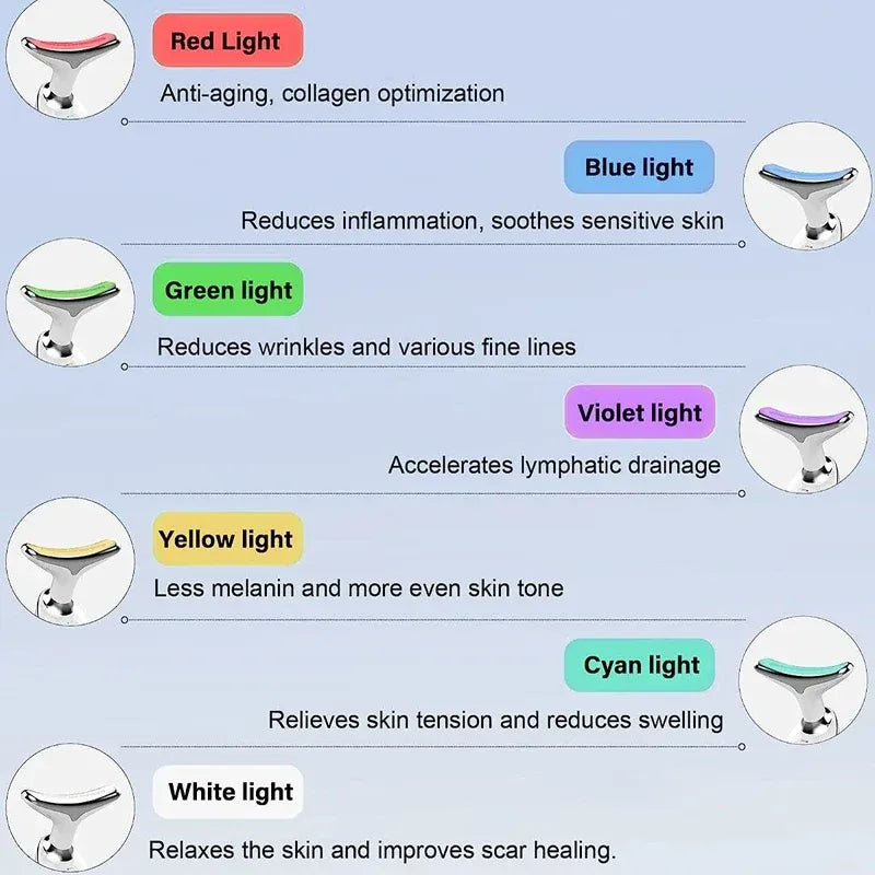 🏆Save 50% EMS 7-Color LED Face & Neck Lifting Massager | Firms, Tightens & Lifts Skin – Portable Anti-Aging Beauty Device