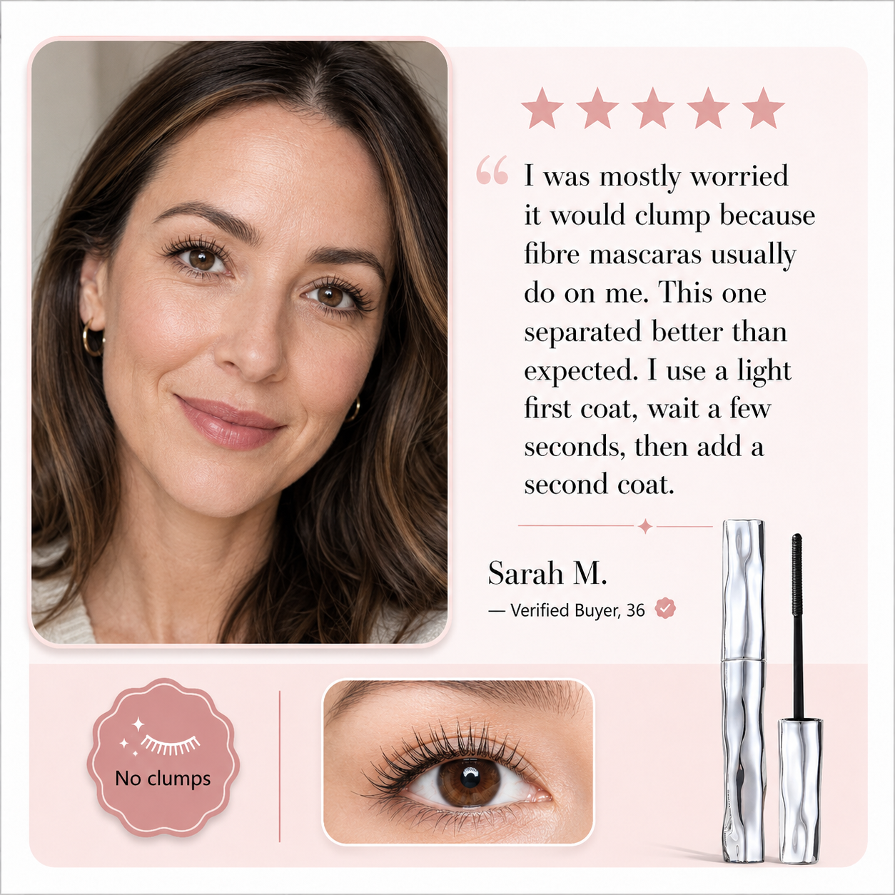 Juxek Waterproof Fibre Mascara Sarah review no clumps
