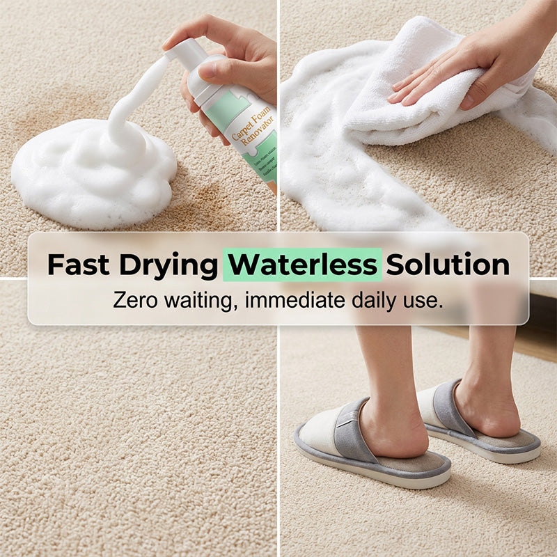 Waterless Carpet Foam Stain Remover with Towel 1